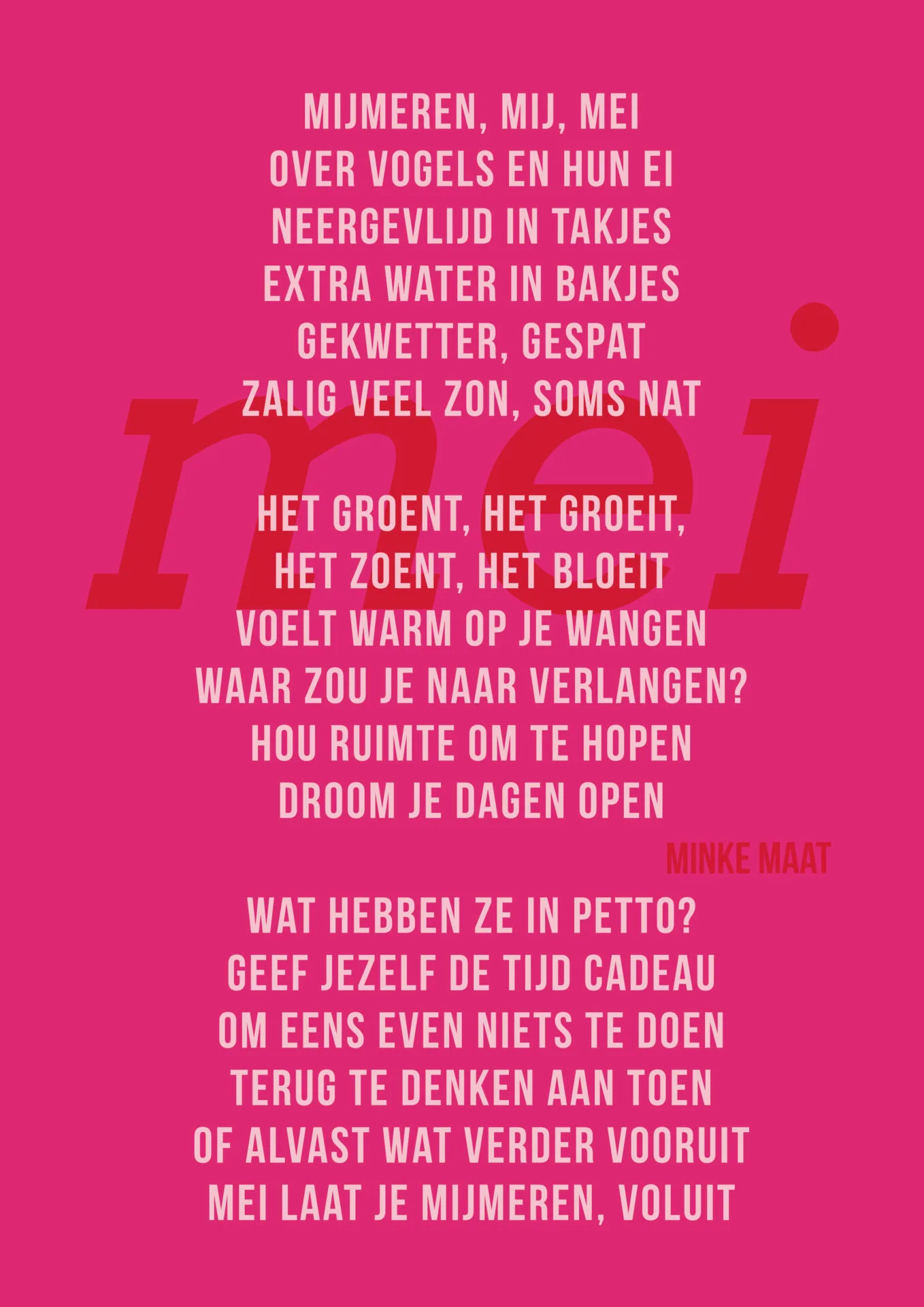 Meigedicht Minke Maat